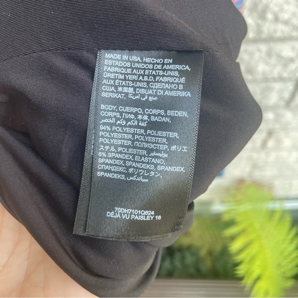 Bebe Deja Vu Paisley Boho Print Sheath Dress Women's Size Large - Picture 6 of 7